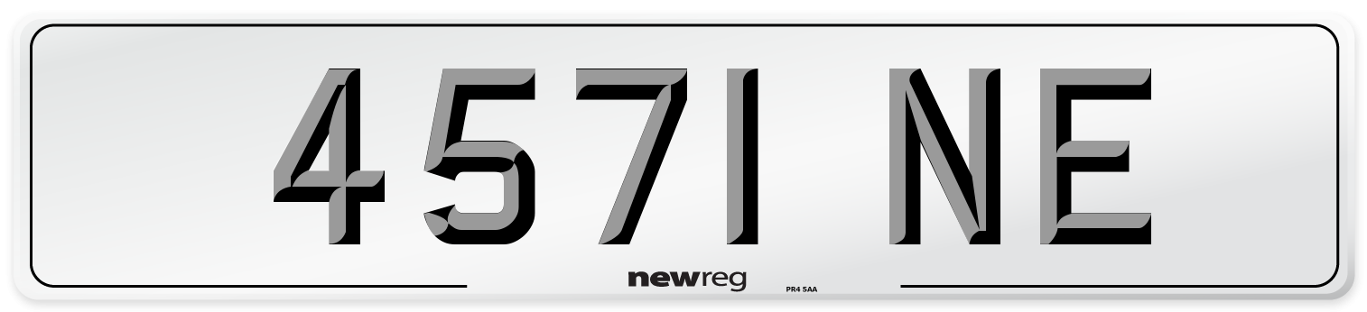 4571 NE Number Plate from New Reg